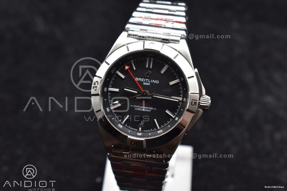 UrbanStyle GMT Automatic Factory A 40mm 530 1:1 BLS Chronomat Breitling Black Bracelet Dial SS Best On Edition 0218